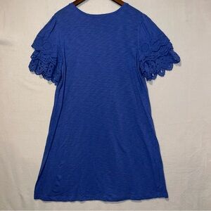 Chico’s Blue Lace Tiered Sleeve Women's Dress